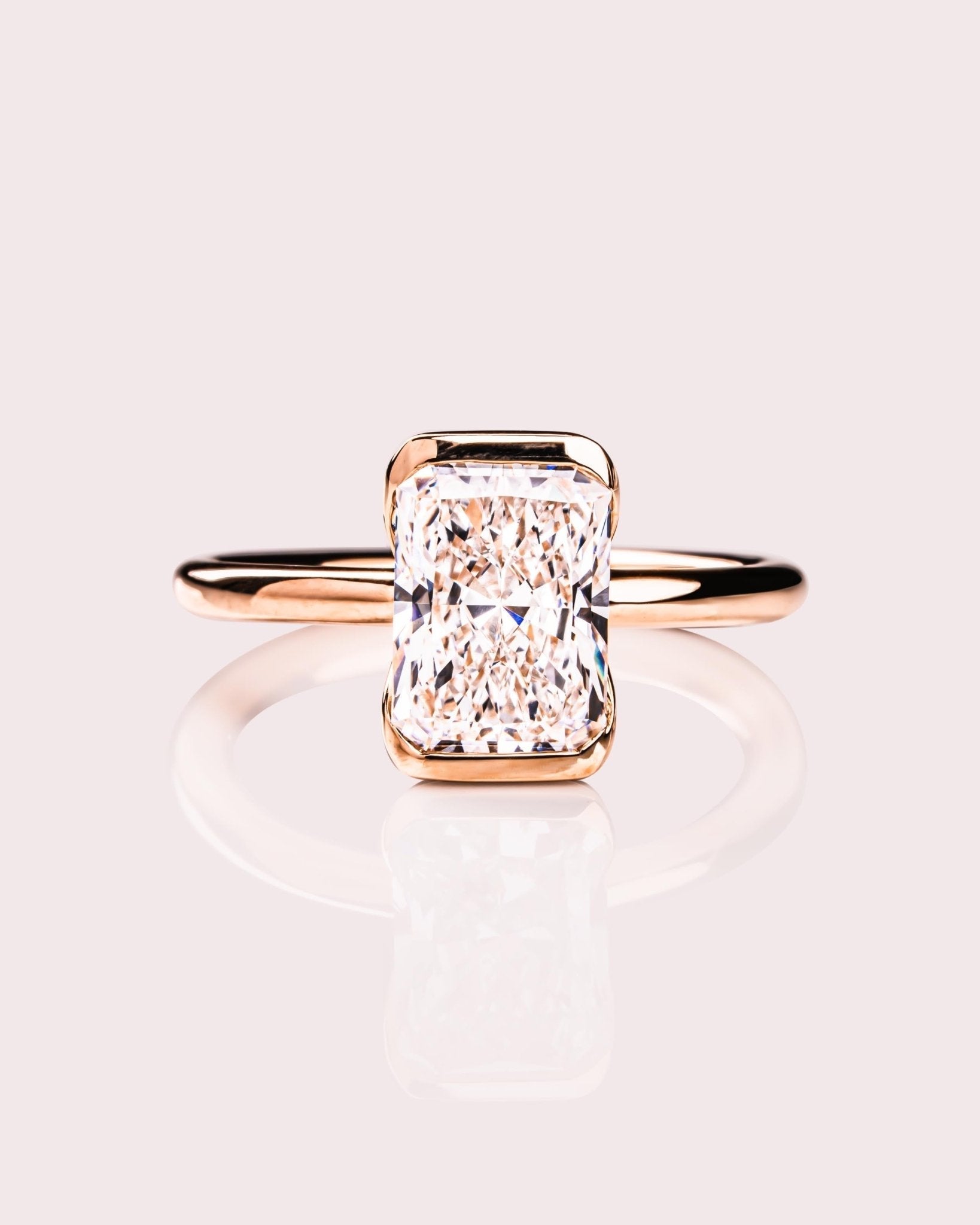 Cushion Hidden Halo Lab Grown Diamond Engagement Ring